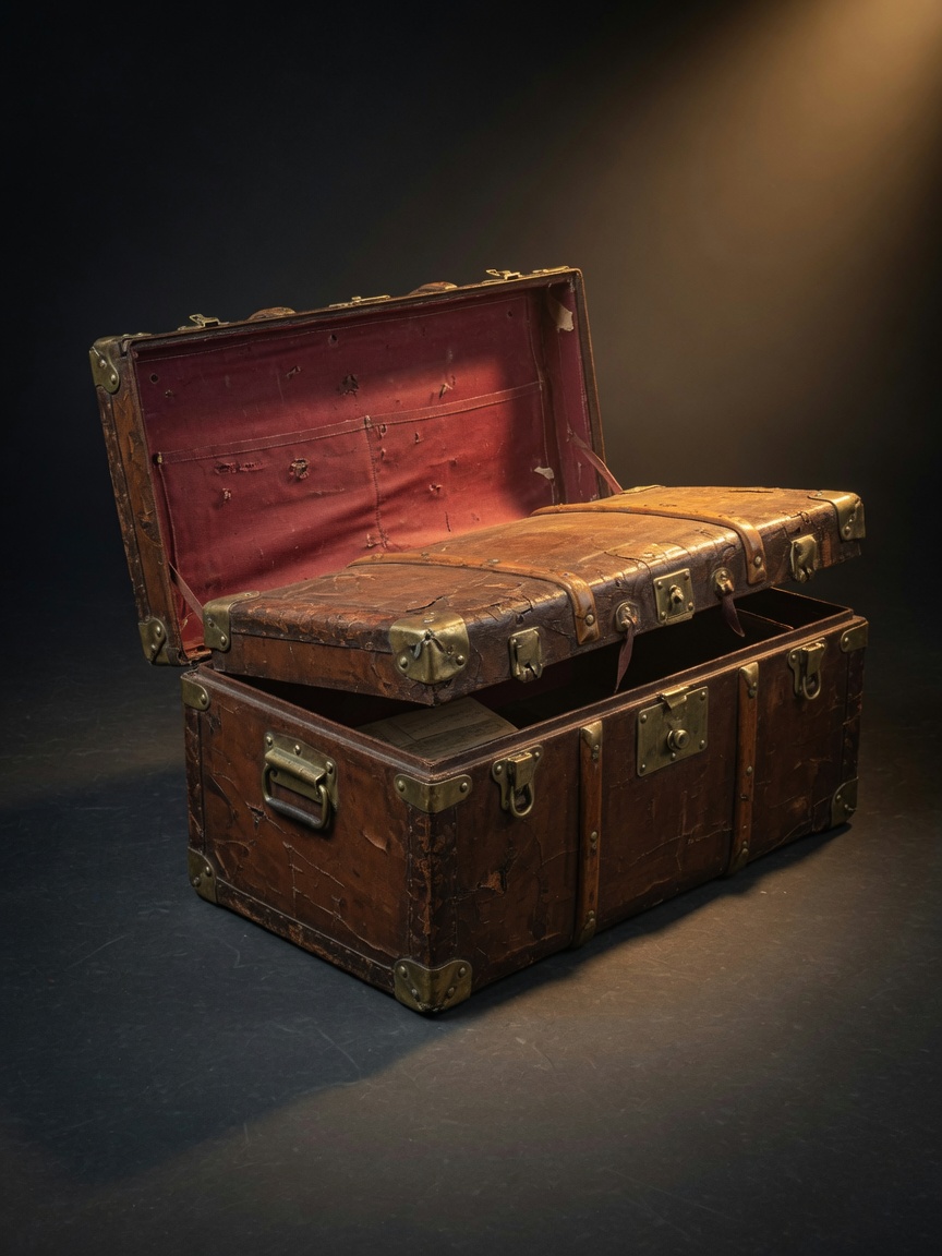 Leather Touring Trunk
